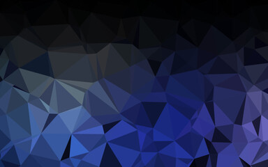Fototapeta premium Dark BLUE vector triangle mosaic texture.