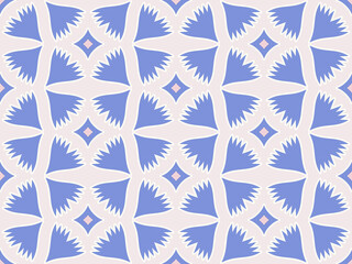 Petals with rhombuses vector seamless pattern. Stylized petals with geometric rhombuses shapes for modern wallpaper and backgrounds, paper printing and digital realm.