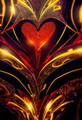 Valentinstag und Muttertag mit Liebe geschenkt Backdrop Hintergrund AI Digital Graphic Illustration