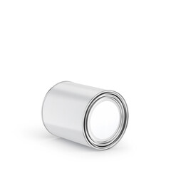 3d Illustration. Paint can mockup lying down on white background