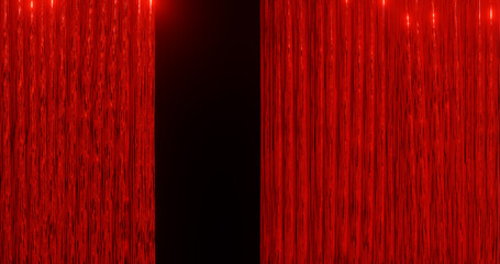 Render with red glowing lines