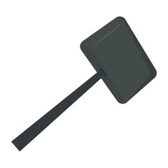 Isolated medieval hammer sketch icon Vector