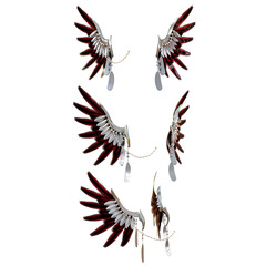 Feathered headdress for women, 3D Illustration, 3D Rendering