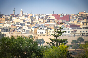 Fototapeta na wymiar panorama view of meknes, morocco, north africa