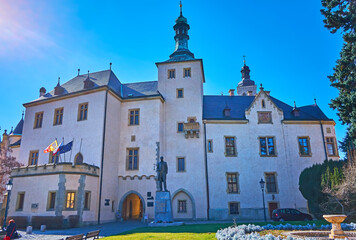 The facade of Italian Court Palace, Kutna Hora, Czech Republic