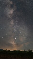 Milky way above the field