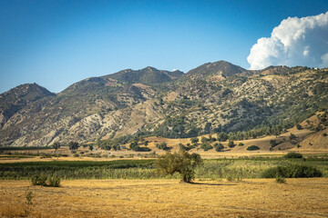 landscape in rif mountains, morocco, north africa