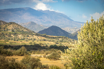 landscape in rif mountains, morocco, north africa