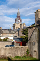 13 October 2022. Nairn, Highlands and Islands, Scotland. This is Nairn Town Clock .