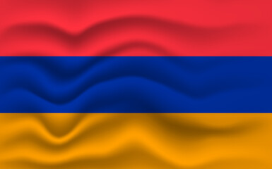 Armenia flag waving, closeup background. illustration