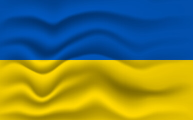 WebUkraine flag waving, closeup background. illustration