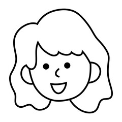 Obraz na płótnie Canvas Face woman character avatar icon