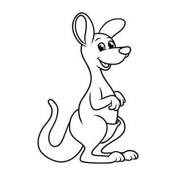 kangaroo cartoon kids drawing