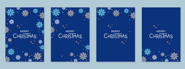 Fototapeta na wymiar Christmas and New Year vector flyer, banner, booklet, brochure cover, coupon, voucher, invitation card templates collection