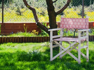 Chair under the tree for outdoors chillout 