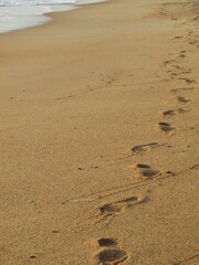 footprints on the beach