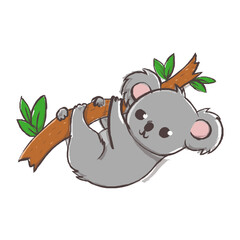cute koala animal cartoon