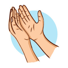 religion symbol.  hands pray illustration