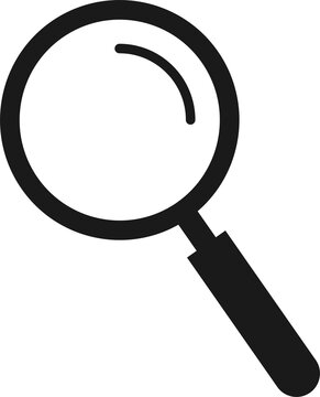 Loupe Symbol. Magnifier Glass Icon. Search Symbol. Isolated Loupe In Black. Magnifying Glass Sign. Magnifier In Png