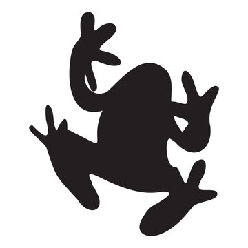 recommend clip art: A frog silhouette. view from below