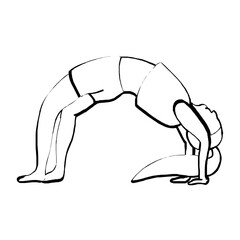 womans yoga. female health illustration