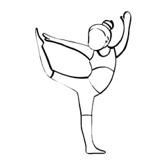 womans yoga. female health illustration