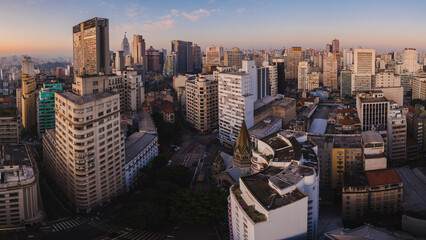 Panoramic View of Sao Paulo City Downtown