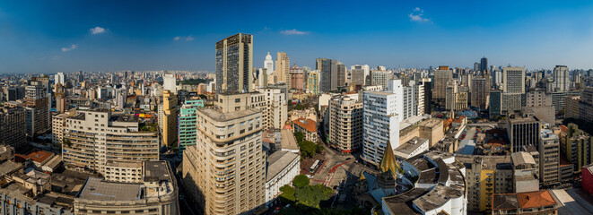 Panoramic View of Sao Paulo City Downtown