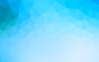 Light BLUE vector triangle mosaic template.