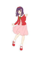anime style character full body illustration	