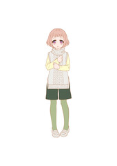 anime style character full body illustration	