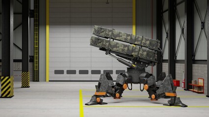 Automatic turret  missile robot © ART3DStudio