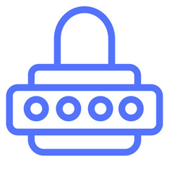 password security vpn line icon