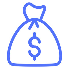 payment money bag money dollar investment finance line icon