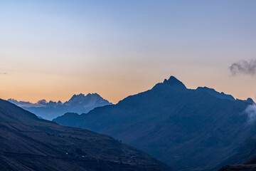 sunrise in the mountains