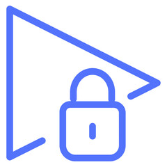 security video vpn line icon