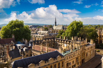 Obraz premium Panoramic aerial view of Oxford