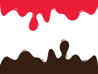 Chocolate melted. Melted strawberry Syrup. flowing strawberry drops. strawberry creamy melted drip wave. Melted Chocolate Syrup. flowing chocolate drops. Chocolate. 