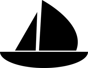 Sailboat icon, stock vector, boat logo isolated on white background.eps