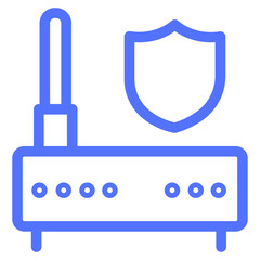 router security vpn line icon