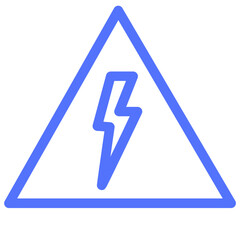 danger electricity energy warning line icon