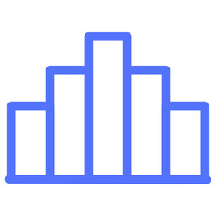 analytics bar chart histogram statistics line icon