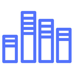 analytics bars chart statistics line icon