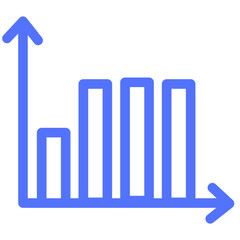 analytics bars histogram statistics line icon