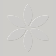 Neumorphic design element abstract shapes, 3d style. Vector illustration.