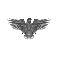 Polygonal eagle logo icon vector illustration