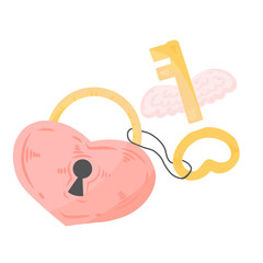 key of love in valentine day