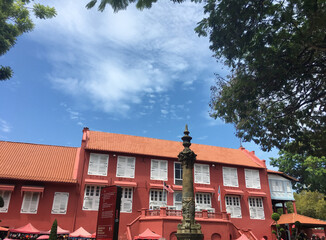 Fototapeta na wymiar Dutch Red House, Malacca, Malaysia