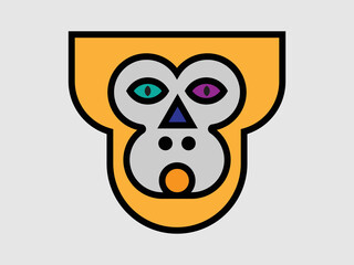 monkey cute kawaii illustration for decorative or bacground