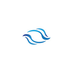 Wave ocean logo design image element vector illustration nature